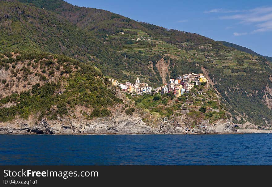 View of Corniglia, Cinque Terre, Italy