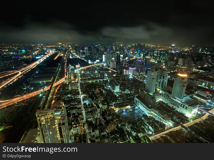 Night view of Bangkok