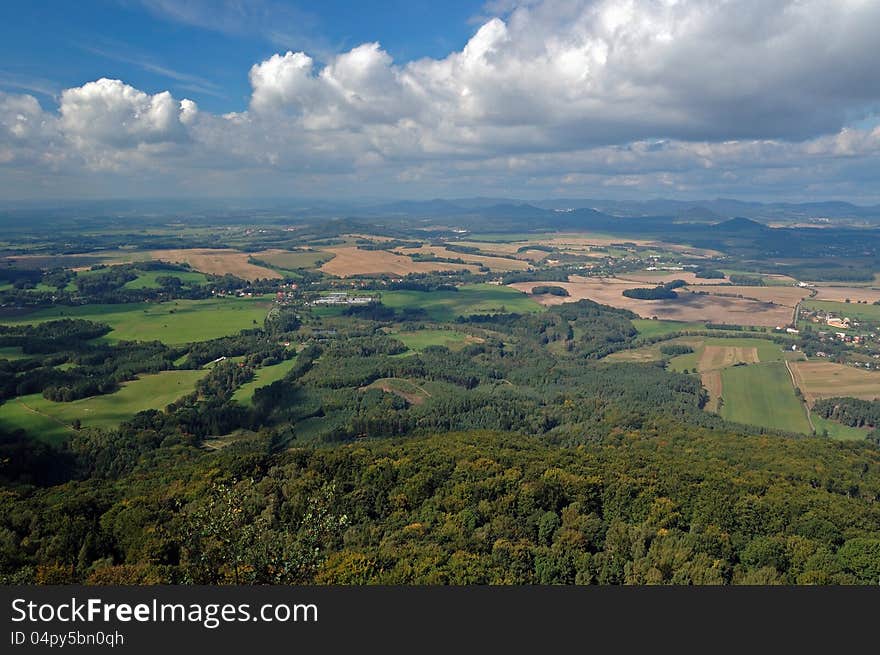 View from top of the hill Ralsko, Czech republic. View from top of the hill Ralsko, Czech republic