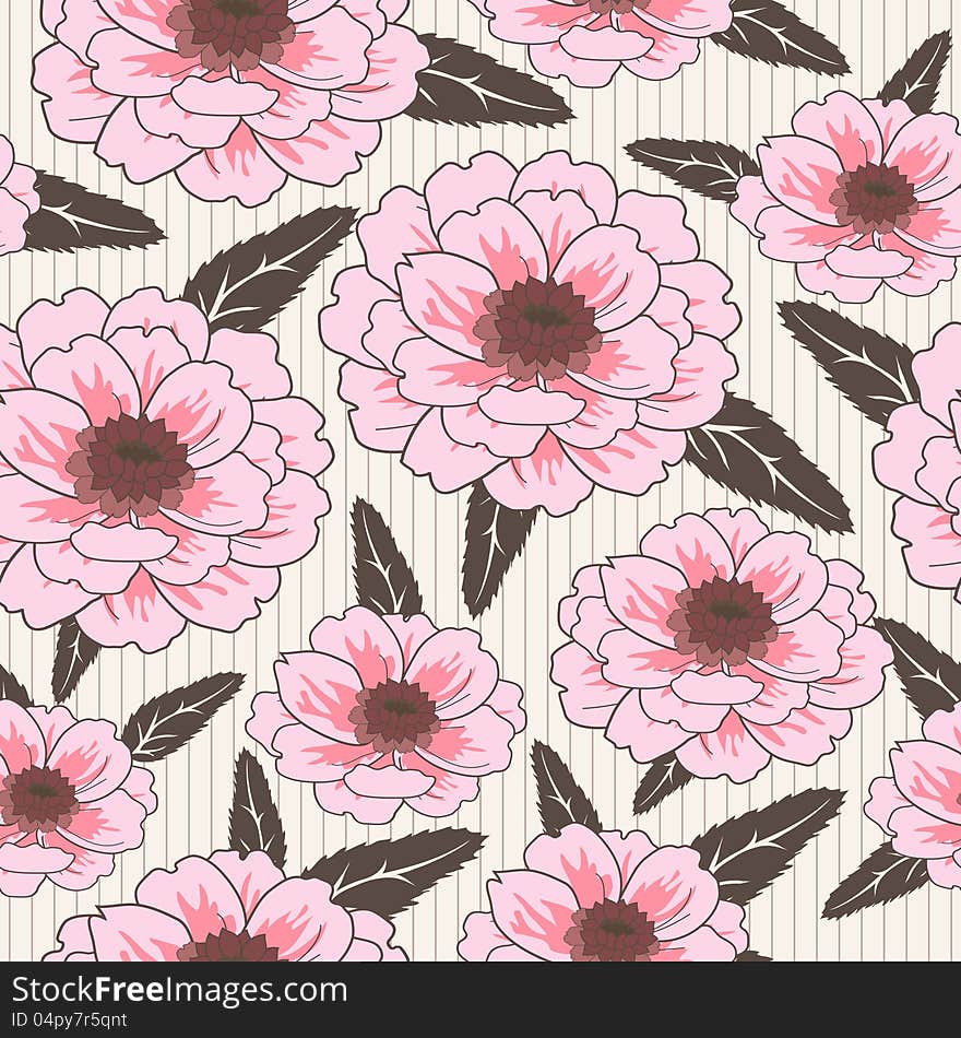 Vector seamless floral pattern