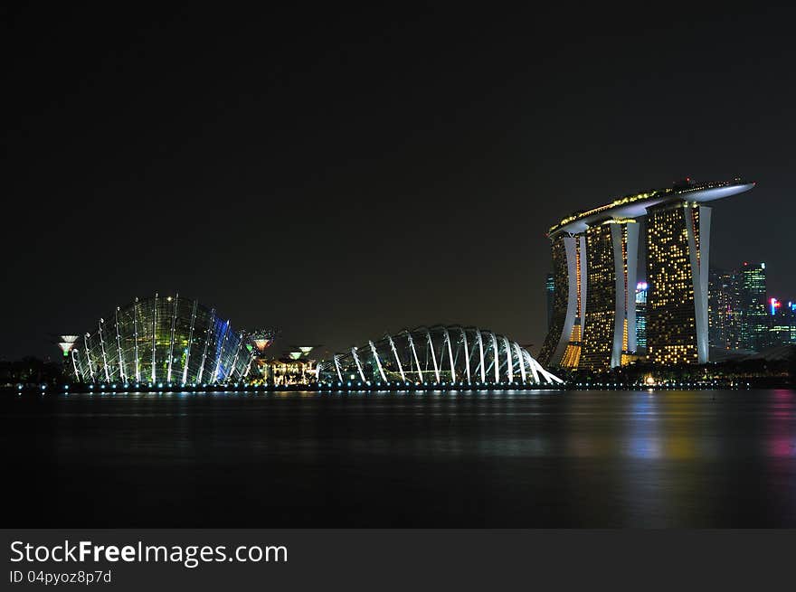 Singapore Night Scenery