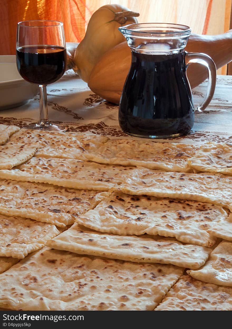 Table laden with food Romagna