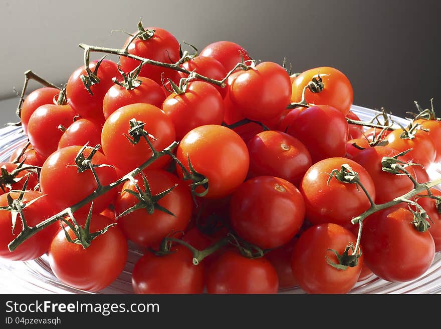 Tomatoes on vine