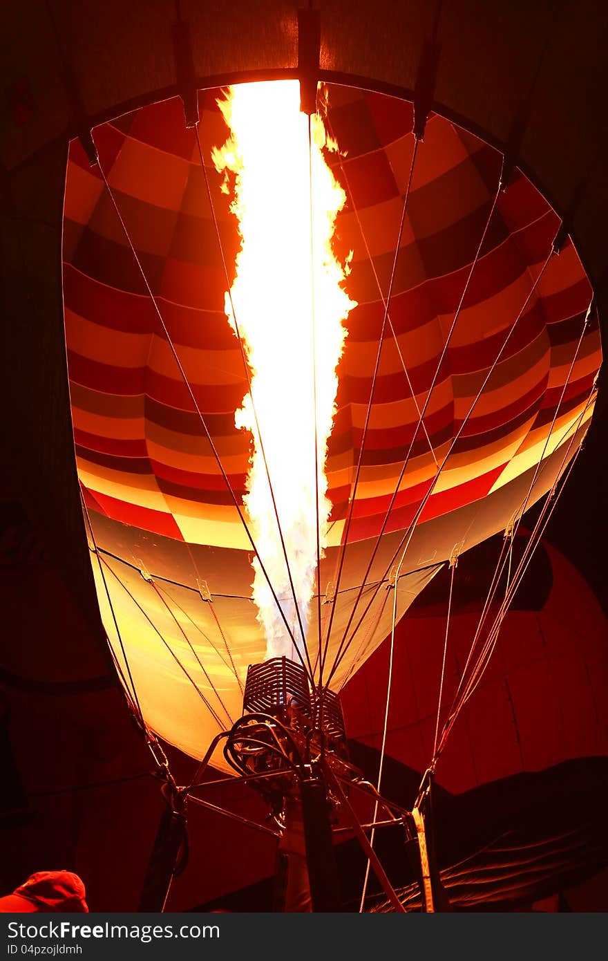 Balloon glow at The Great Forest Park Balloon race in St. Louis. Balloon glow at The Great Forest Park Balloon race in St. Louis