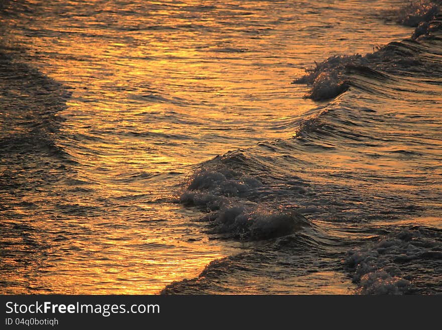 Photo of sea on sunrise