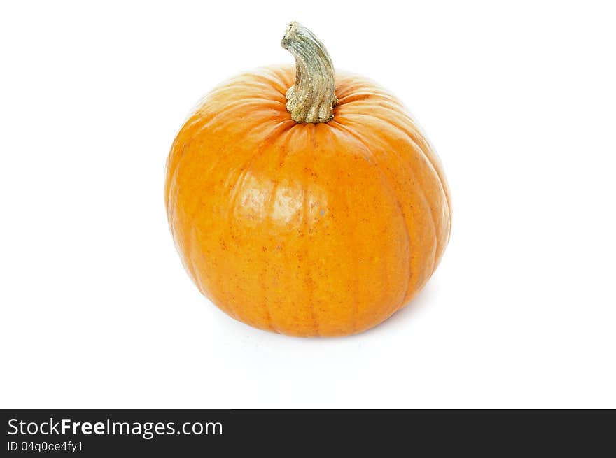 Perfect Ripe Pumpkin isolated on white background