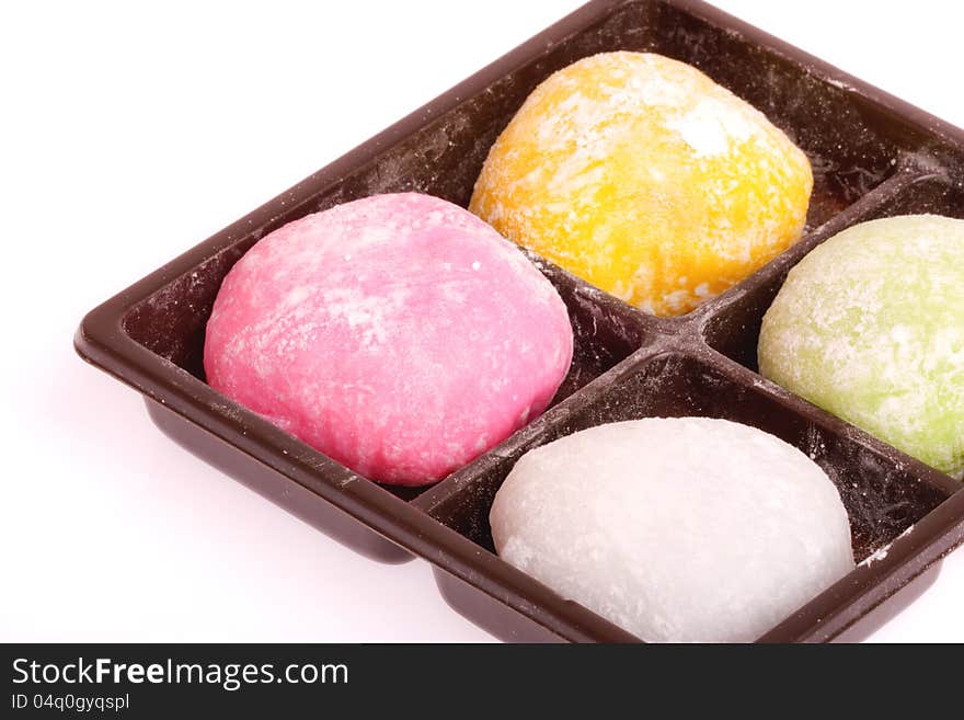 Mochi dessert of japanese on white background. Mochi dessert of japanese on white background