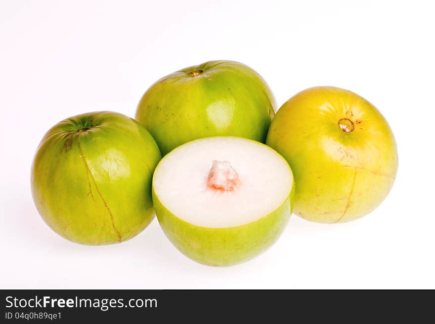 Monkey Apple On White Background