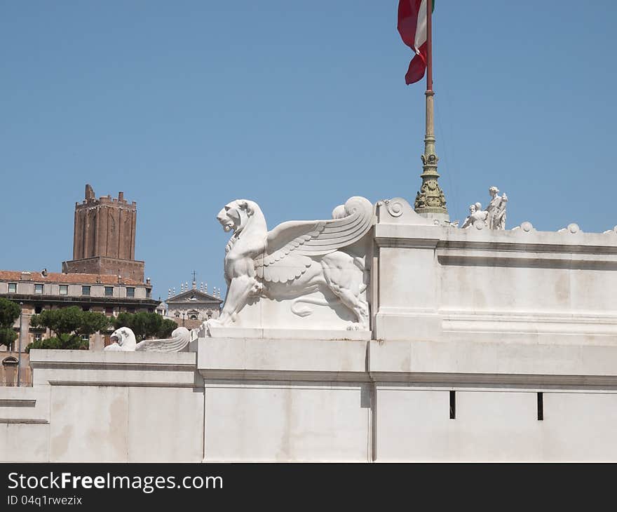 Detail from Victor Emmanuel II monument-Piazza Venezia,Rome. Detail from Victor Emmanuel II monument-Piazza Venezia,Rome