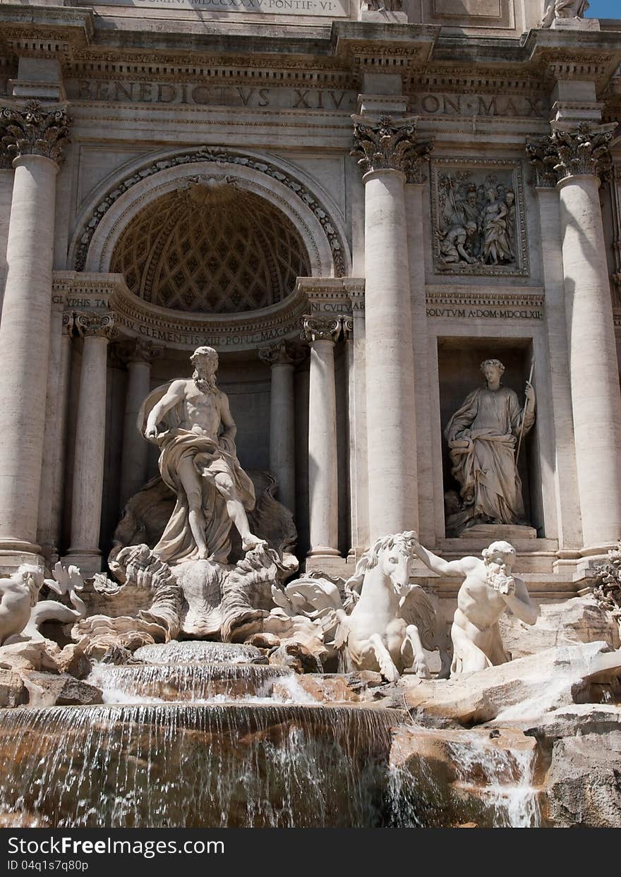 Fountain di Trevi in Rome. Fountain di Trevi in Rome