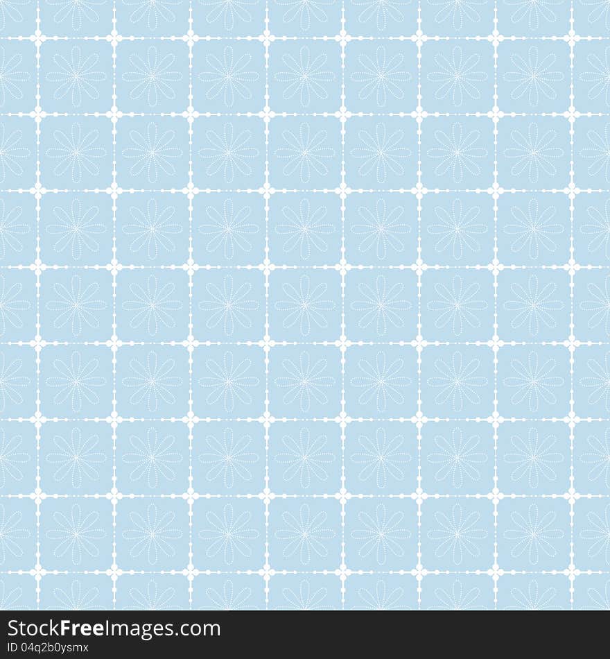 Beautiful background of seamless floral and dots pattern. Beautiful background of seamless floral and dots pattern