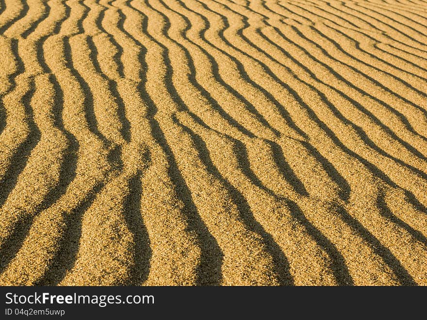 Sand making waves in the desert. Sand making waves in the desert