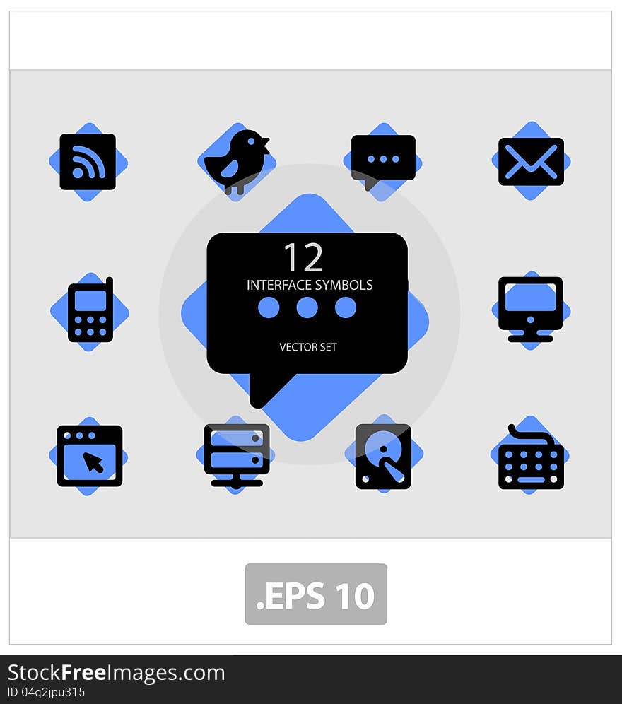 Pictogram interface symbols vector