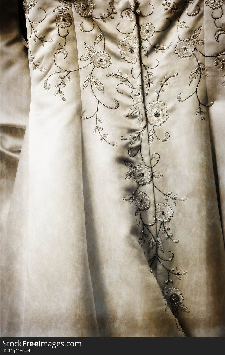 Antique looking beautiful old fashioned wedding dress. Antique looking beautiful old fashioned wedding dress.