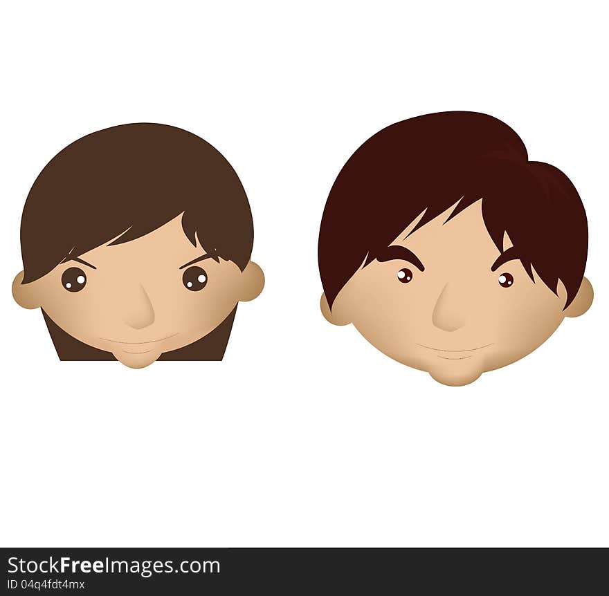 Boy and Girl vector graphic for kids people