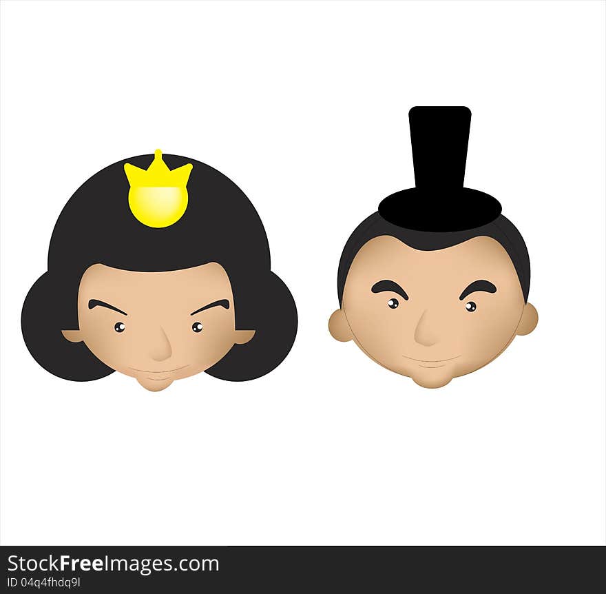 Japanese hina matsuri dall for cute graphic vector japanese girl festival