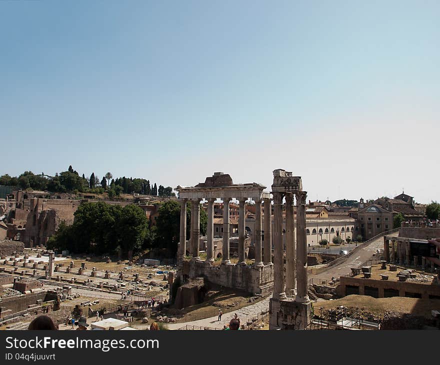 Forum Romanum ruins in Rome,Italy. Forum Romanum ruins in Rome,Italy