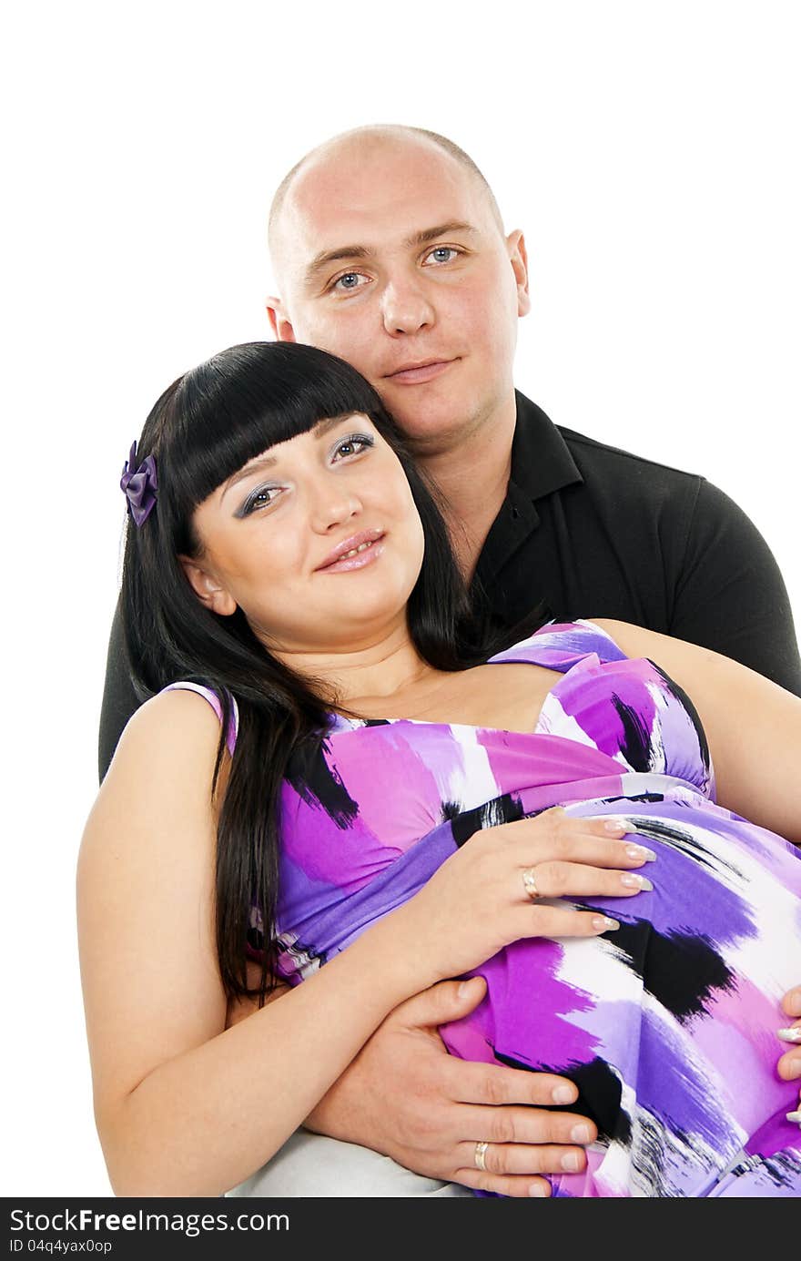 Portrait of a pregnant girl and a guy