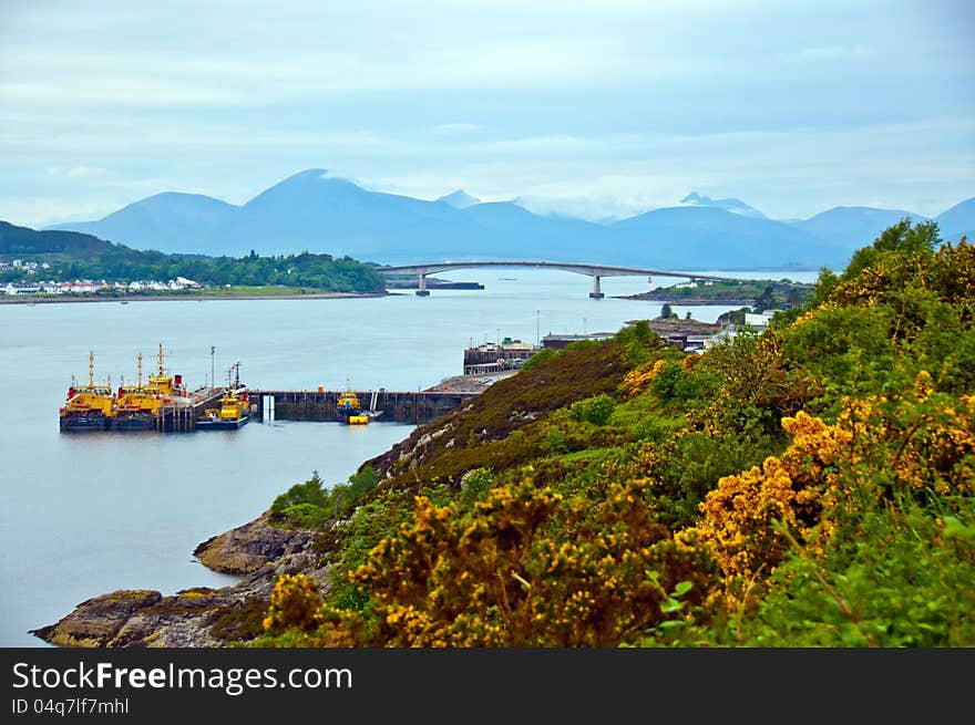 Scenic view of the Scottish Highlands. Scenic view of the Scottish Highlands