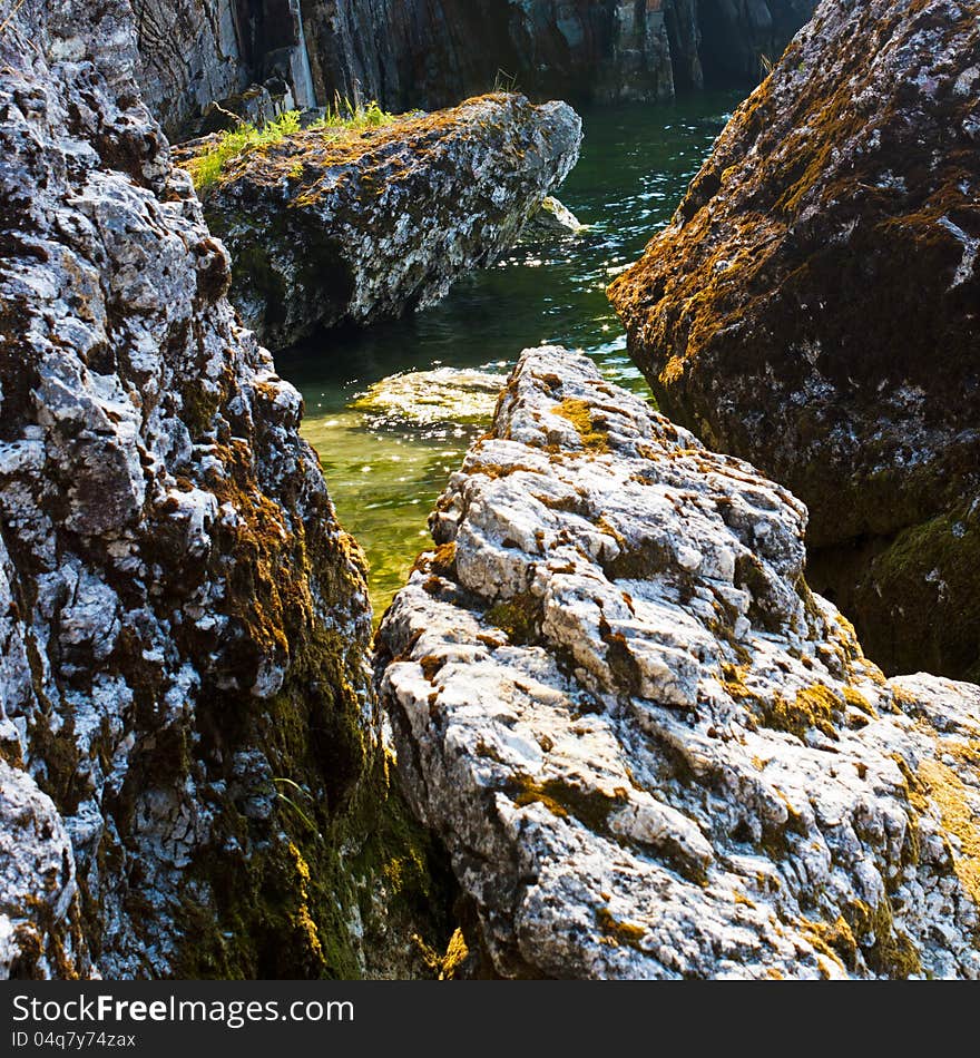 Stones On The Bank Of Lake Baikal