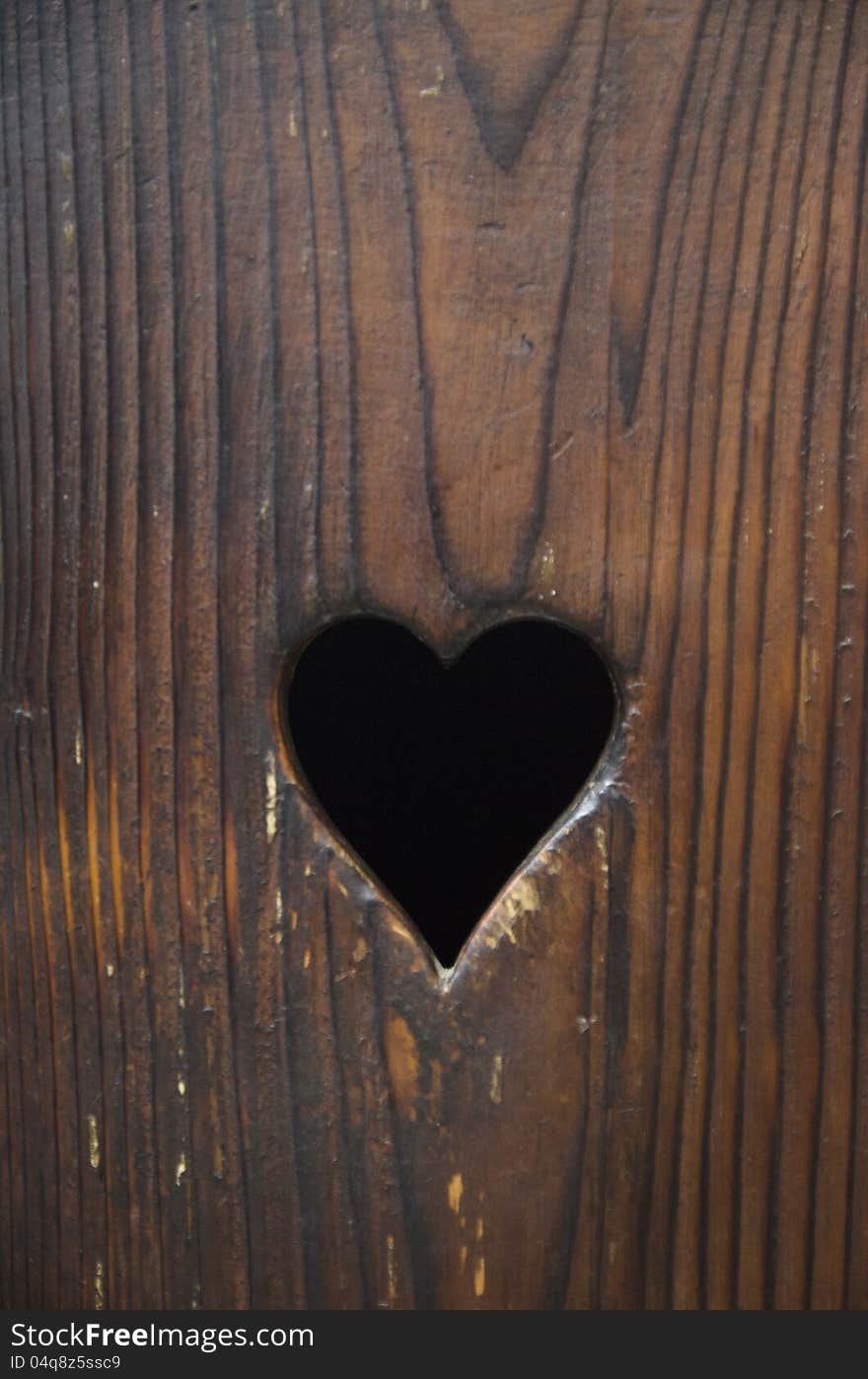 A heart carved in one of the interior doors in Bran Castle, Romania. A heart carved in one of the interior doors in Bran Castle, Romania