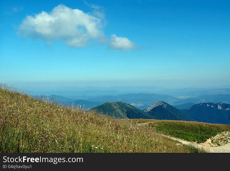 A beautiful landscape on mountain Low Fatra, Slovakia. A beautiful landscape on mountain Low Fatra, Slovakia.