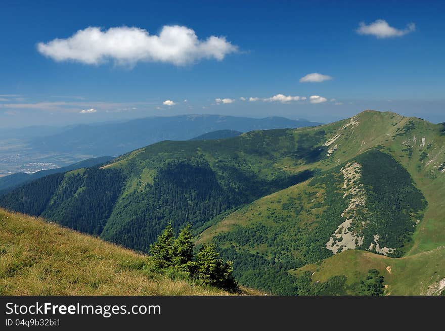 A beautiful landscape on mountain Low Fatra, Slovakia. A beautiful landscape on mountain Low Fatra, Slovakia.