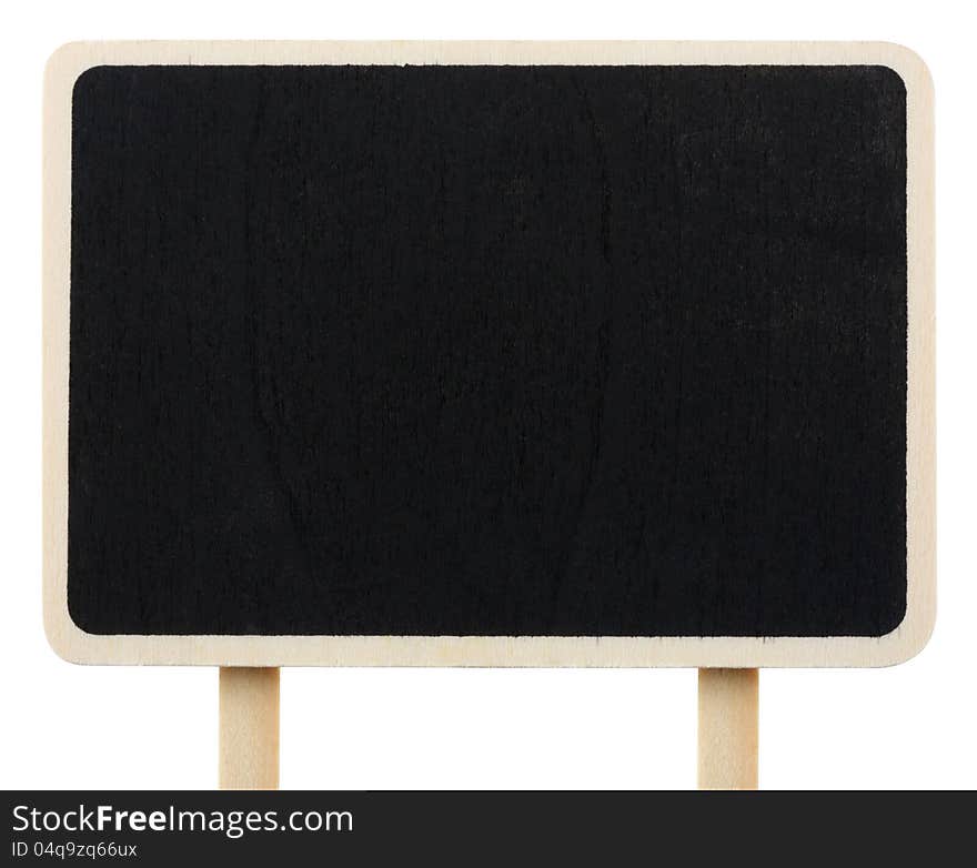 Wood blackboard isolated on white