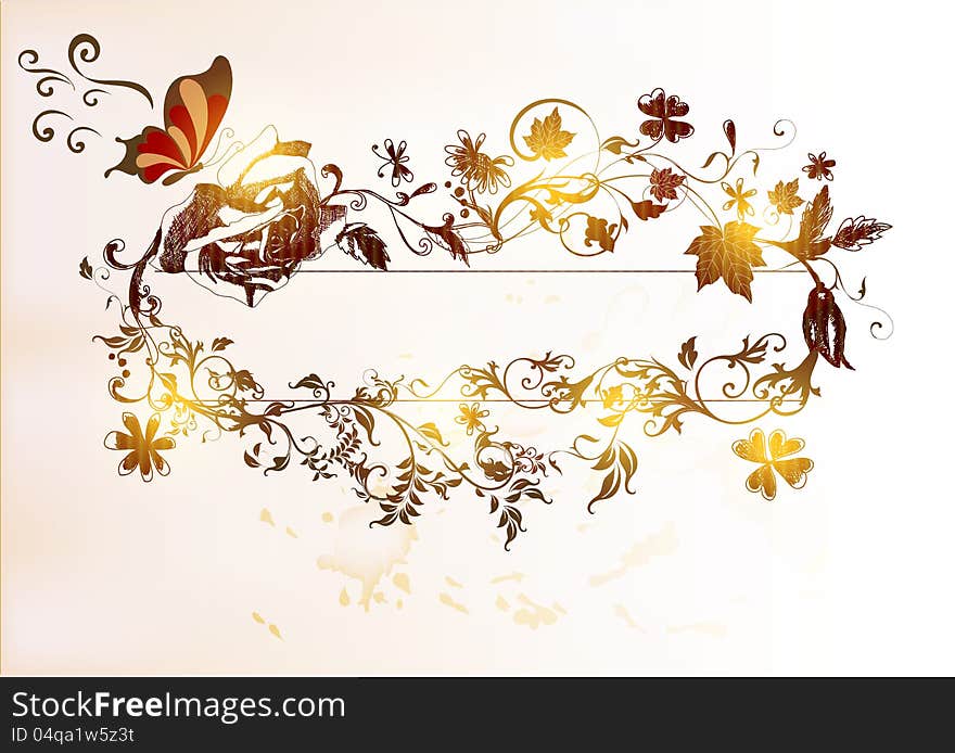 Hand Drawn Vector Banner In Vintage Style