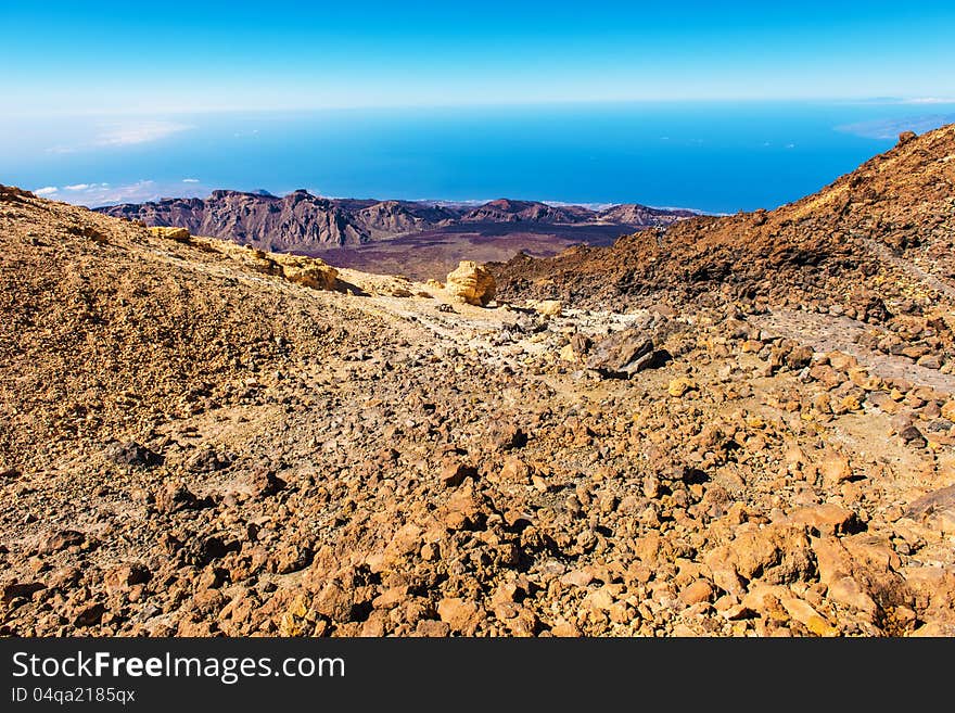 Beautiful landscape with mountains Teide