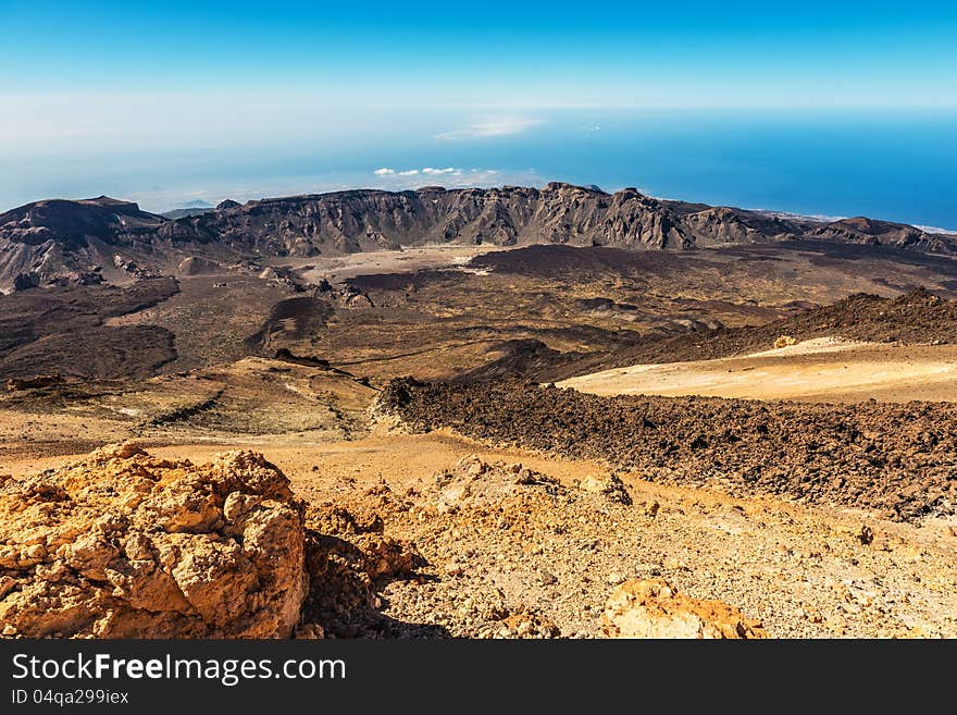 Beautiful landscape with mountains Teide