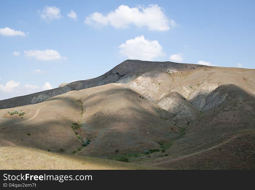 Light and shadows on Crimea hills