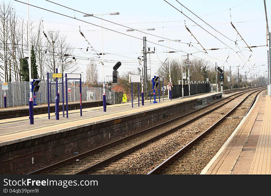 Image of a train station in town