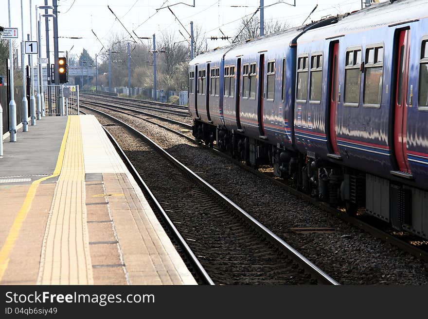 Image of a train just arriving at the station