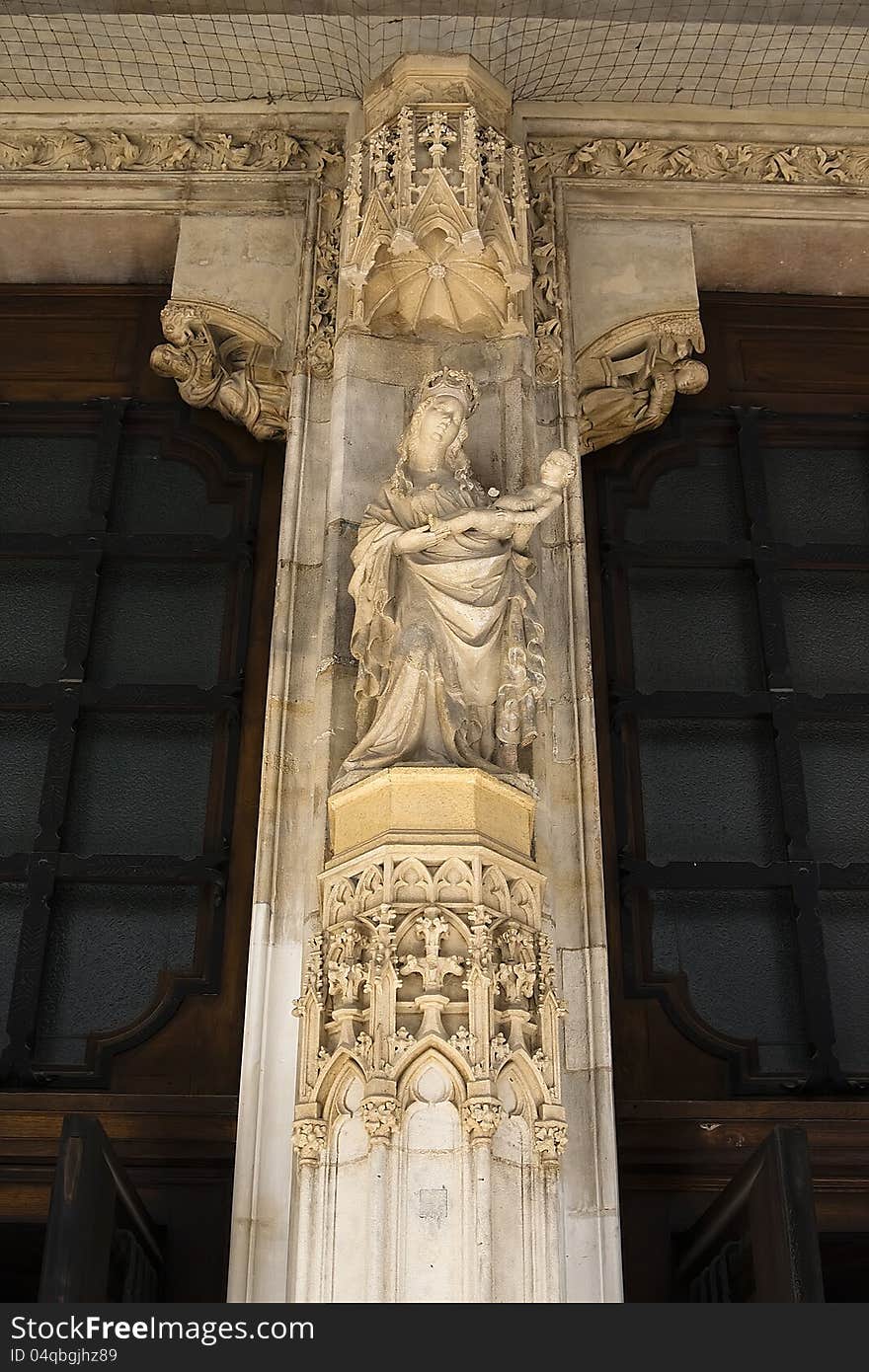 Side Portal Virgin and Child. Vienna. Saint Stephen's cathedral