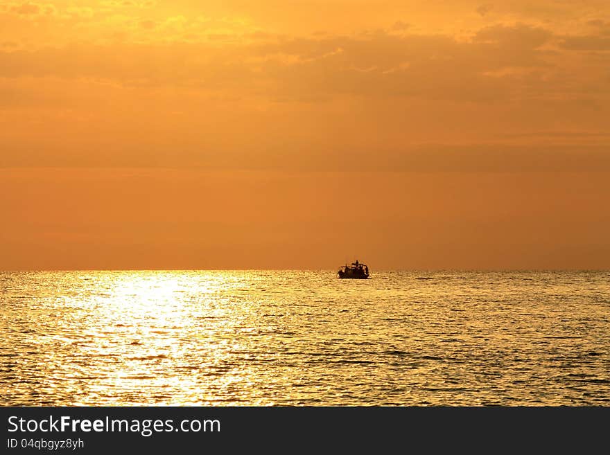 Yacht in the sea