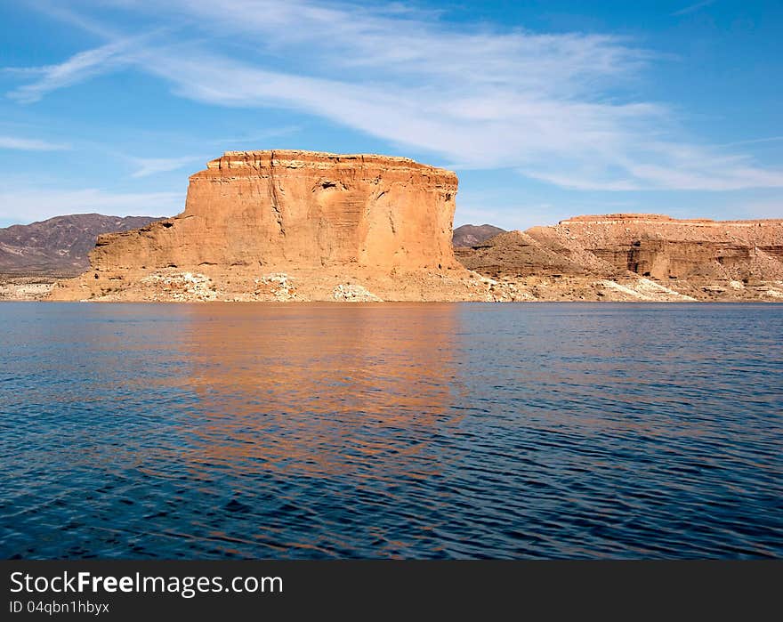 Rock formations as seen from a boat on Lake Mead. Rock formations as seen from a boat on Lake Mead