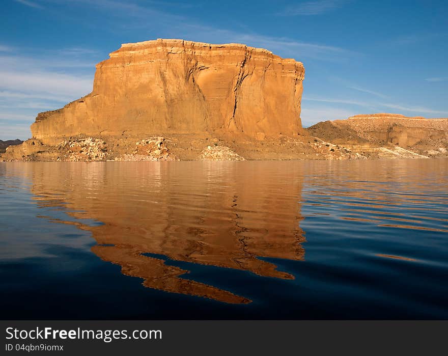 Rock formations as seen from a boat on Lake Mead. Rock formations as seen from a boat on Lake Mead