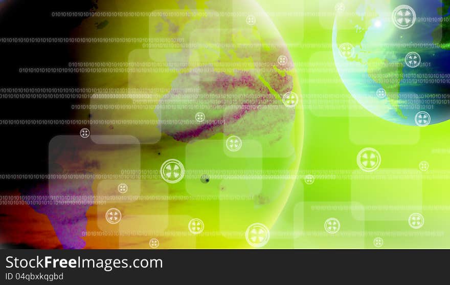 Abstract the world technology background