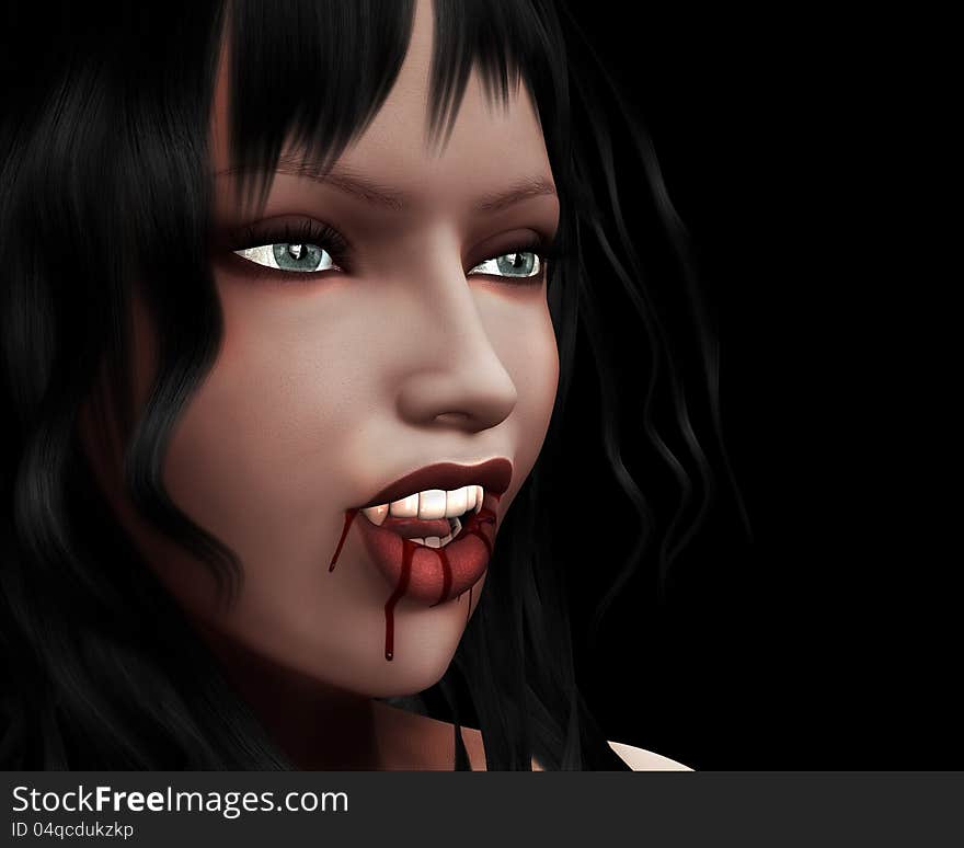 Portrait Of Vampire Girl