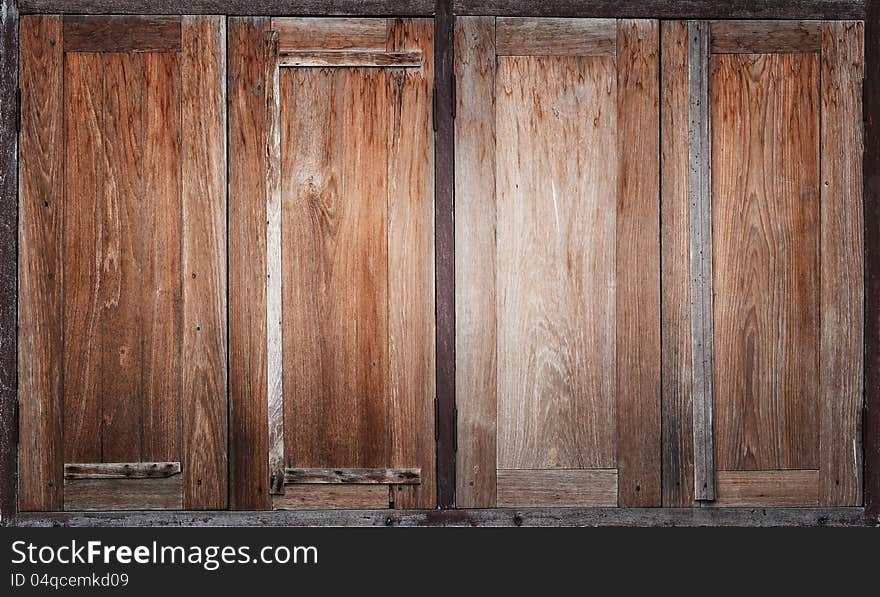 Thai old wooden window in chiangmai