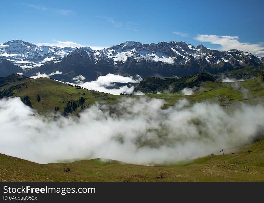 Fog In Swiss Alps