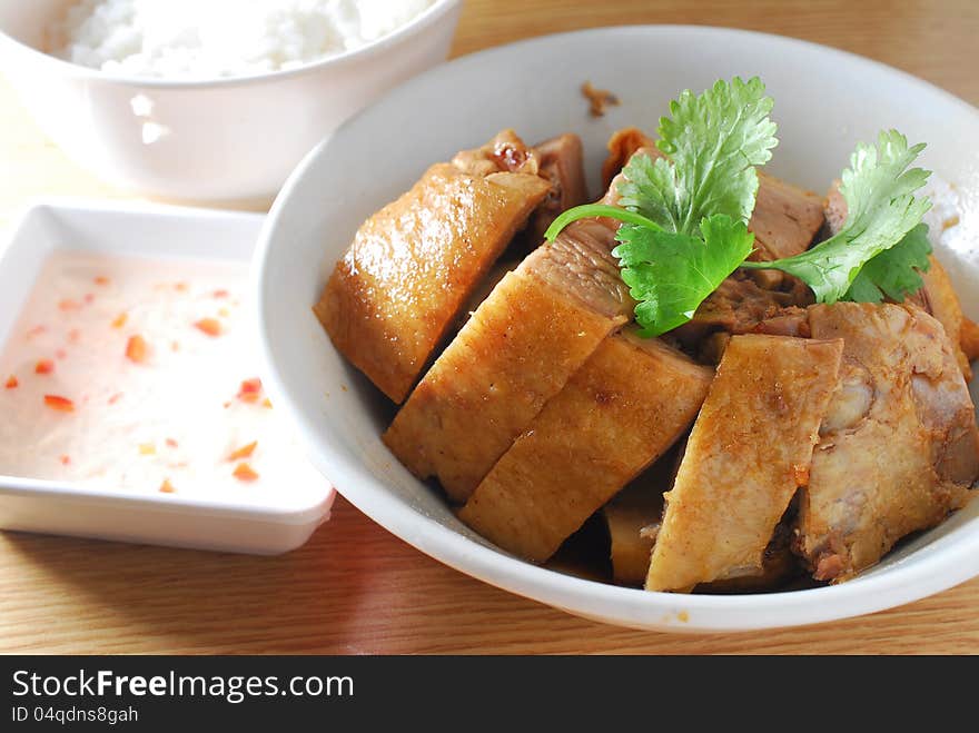 Chinese cuisine marinated duck dish