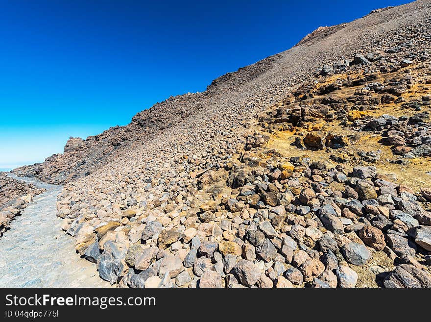 Landscape route on Mount Teide