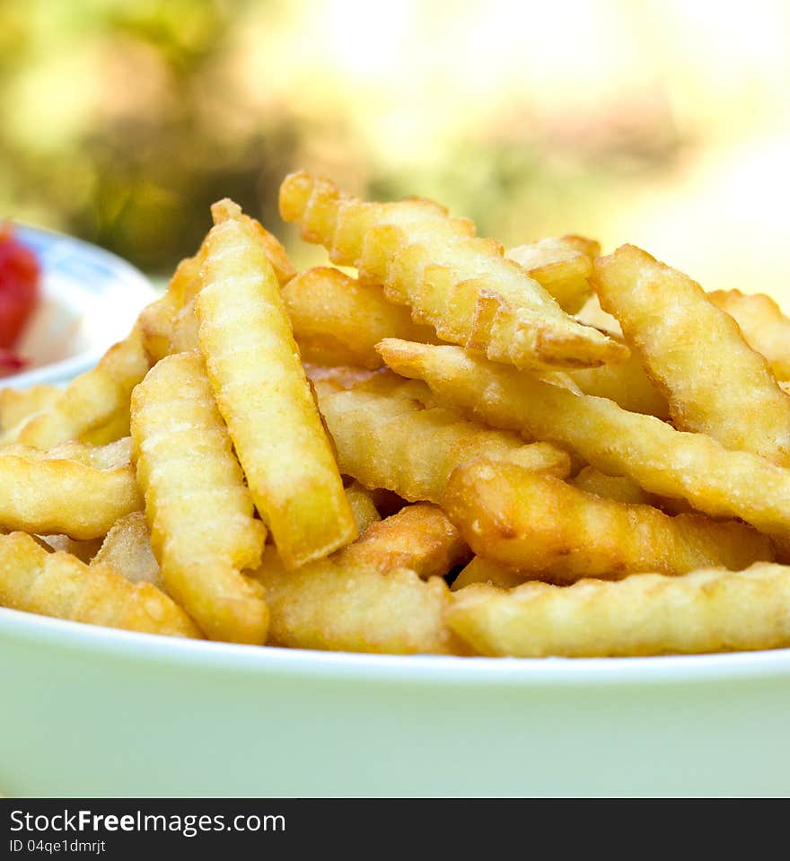 Fresh French fries unhealthy but tasty food