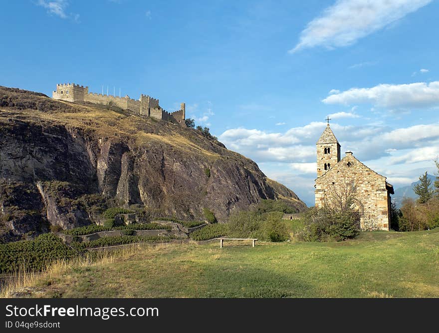 Chapel near the castle Tourbillon, Sion , Switzerl