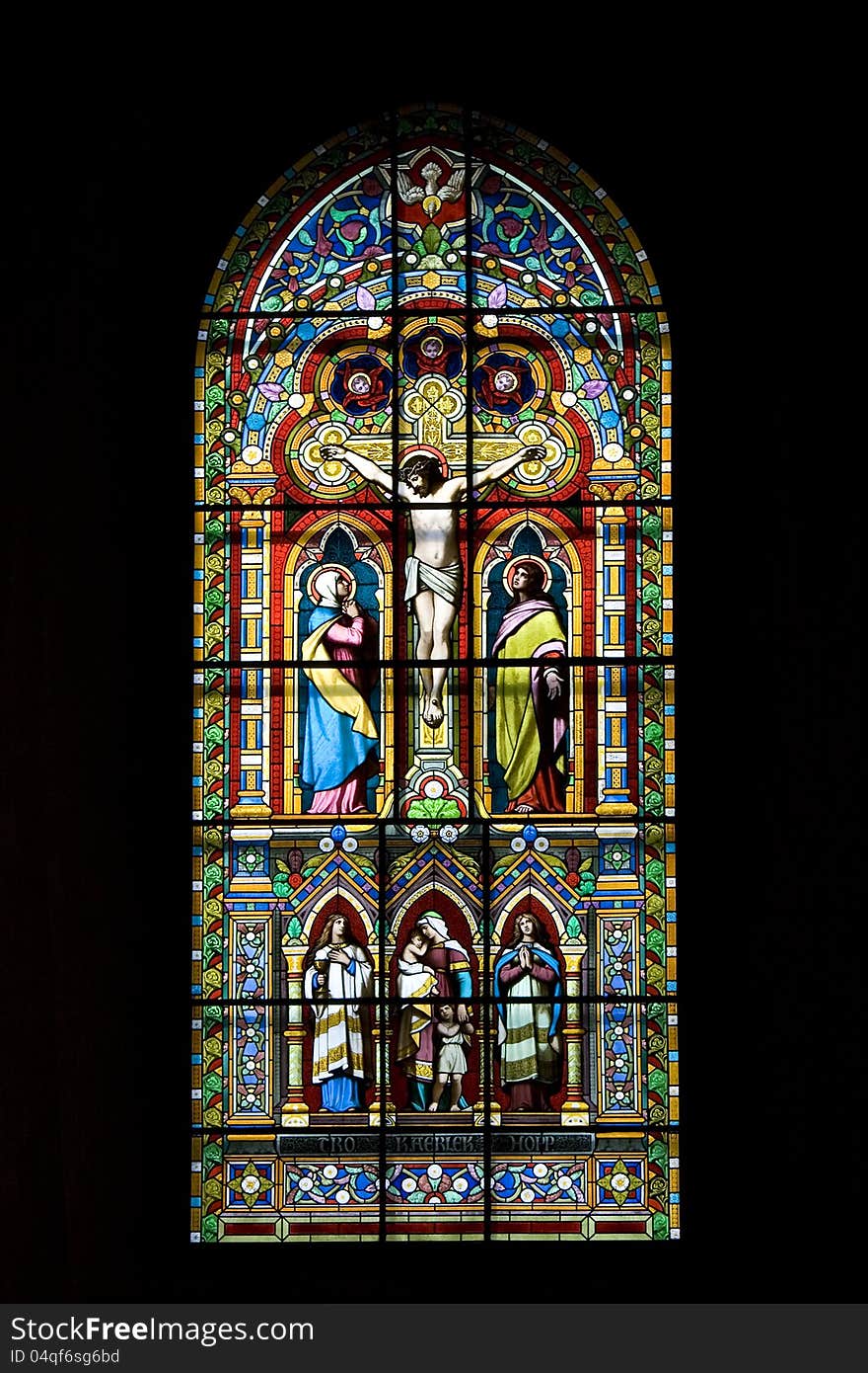 Colourful stained glass