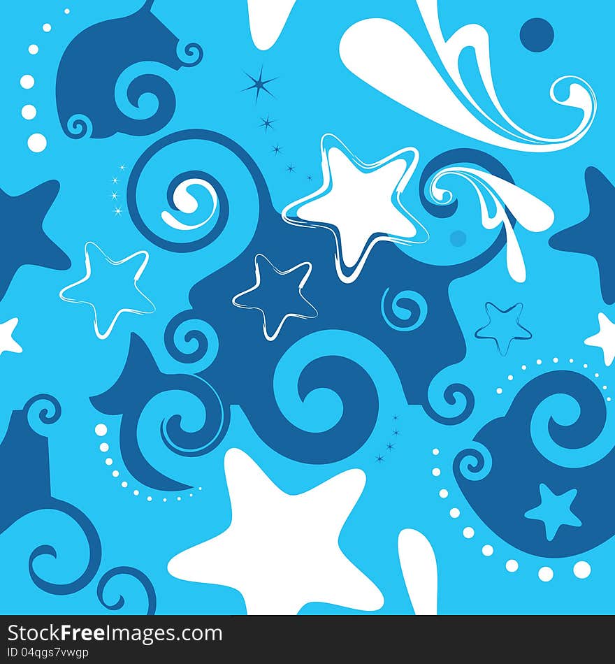 Seamless stars background, vector illustraton