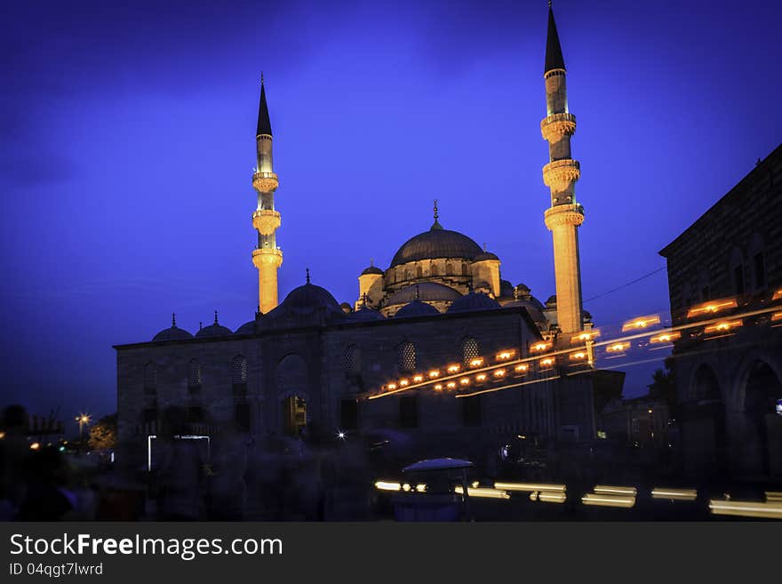 Evening mosque in Istanbul