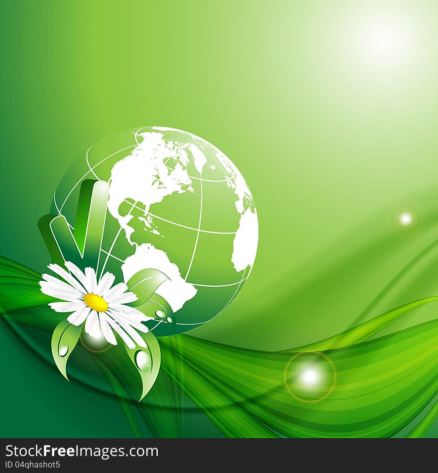 Environmental vector concept background with globe. Eps10. Environmental vector concept background with globe. Eps10